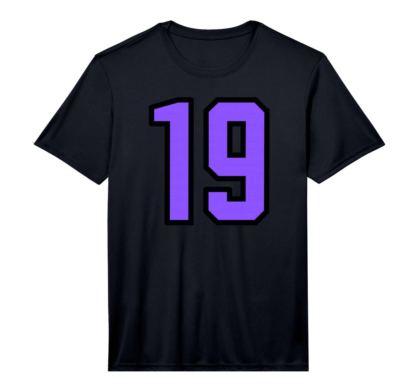 Purple Black Sport Team Number 19 T-Shirt - Trendy Graphic Unisex - T-Shirt, Sweatshirt, Hoodie