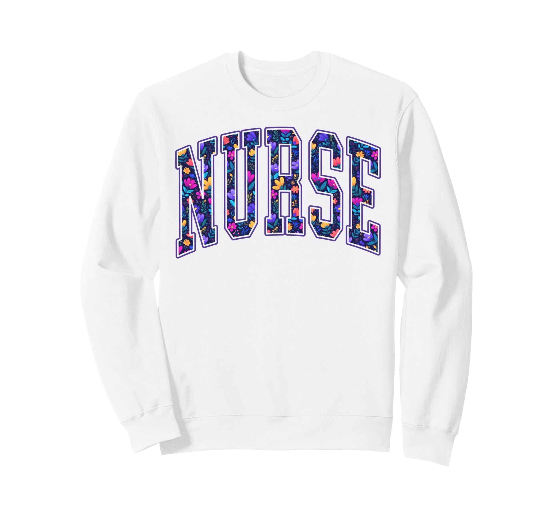Floral Rn Boho Nurse Doctor Sweatshirt - Custom Art Print for Adults - T-Shirt, Sweatshirt, Hoodie