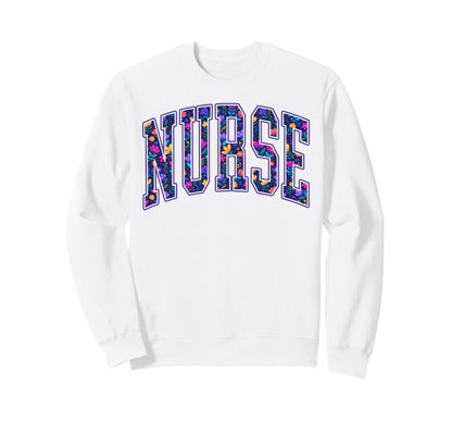 Floral Rn Boho Nurse Doctor Sweatshirt - Custom Art Print for Adults - T-Shirt, Sweatshirt, Hoodie
