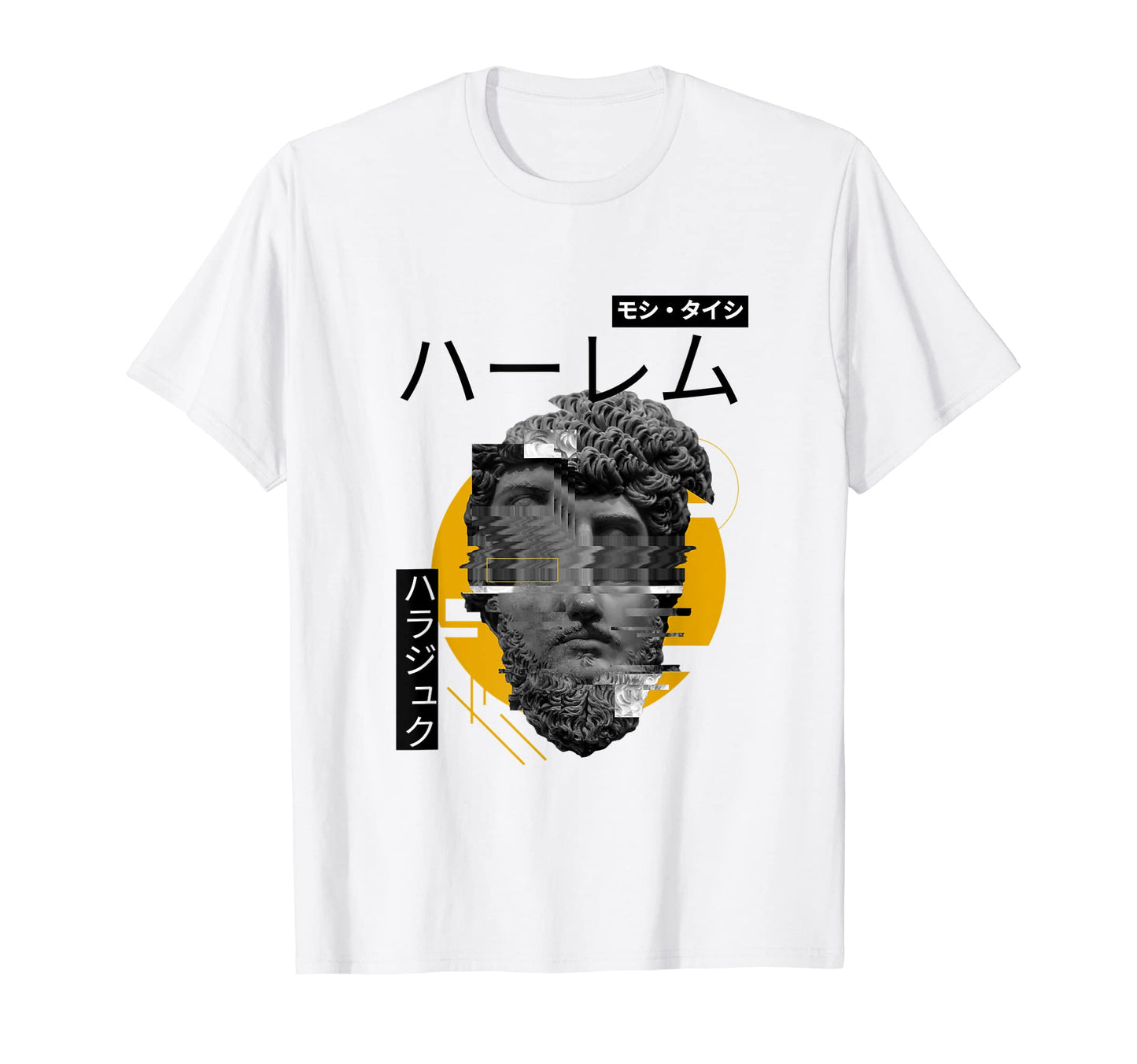 Vaporwave Statue Aesthetic Art Glitch T-Shirt - Custom Art Print Unisex - T-Shirt, Sweatshirt, Hoodie