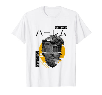 Vaporwave Statue Aesthetic Art Glitch T-Shirt - Custom Art Print Unisex - T-Shirt, Sweatshirt, Hoodie
