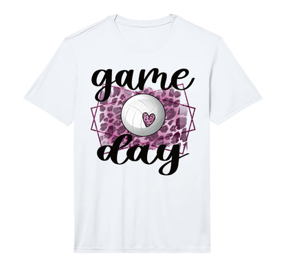 Game Day Leopard Volleyball Game T-Shirt - Fun Novelty Design Men Women - T-Shirt, Sweatshirt, Hoodie