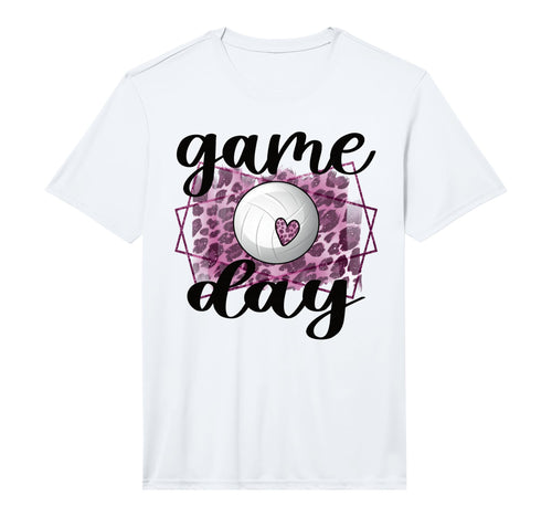 Game Day Leopard Volleyball Game T-Shirt - Fun Novelty Design Men Women - T-Shirt, Sweatshirt, Hoodie