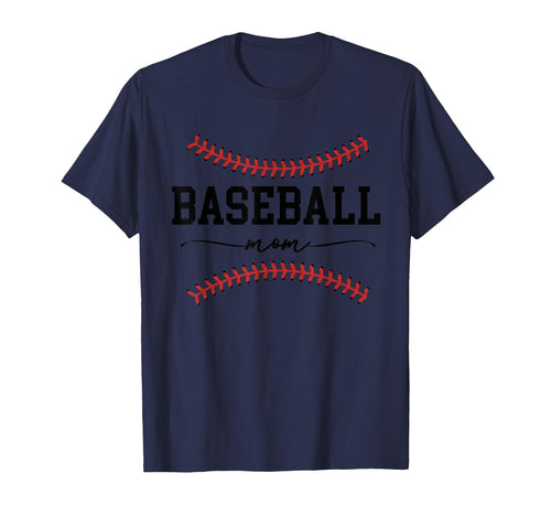 Baseball Mom Red Stitches Game Day T-Shirt - Novelty Apparel Men Women - T-Shirt, Sweatshirt, Hoodie