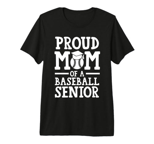 Proud Mom Baseball Senior Graduate Tri Blend T-Shirt - Graphic Print Unisex - T-Shirt, Sweatshirt, Hoodie