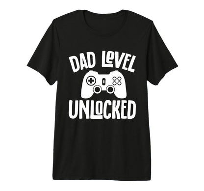 Mens Dad Level Unlocked Fathers Day T-Shirt - Unique Graphic for Adults - T-Shirt, Sweatshirt, Hoodie