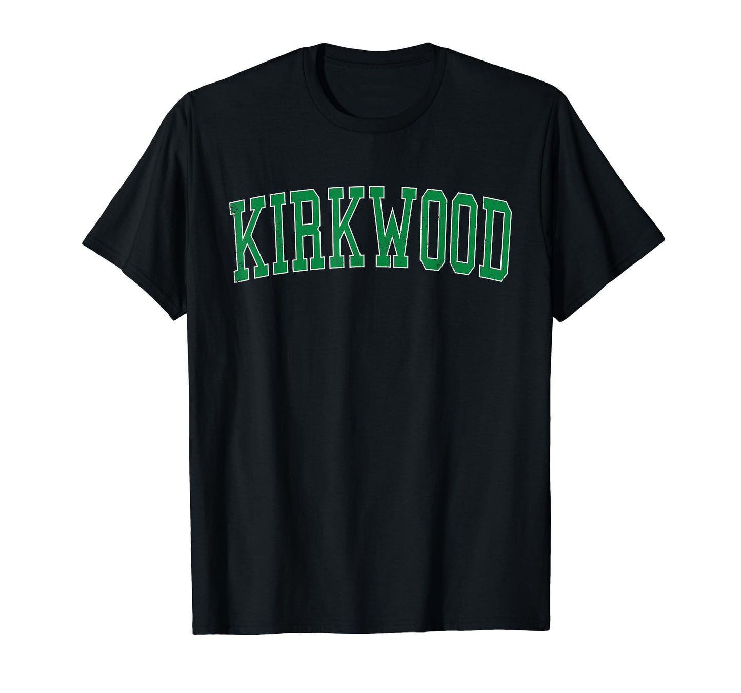 Kirkwood Mo Distressed Green Varsity T-Shirt - Streetwear Style for Adults - T-Shirt, Sweatshirt, Hoodie