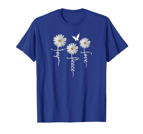 Inspirational Joy Peace Love Daisies T-Shirt - Aesthetic Graphic Unisex - T-Shirt, Sweatshirt, Hoodie