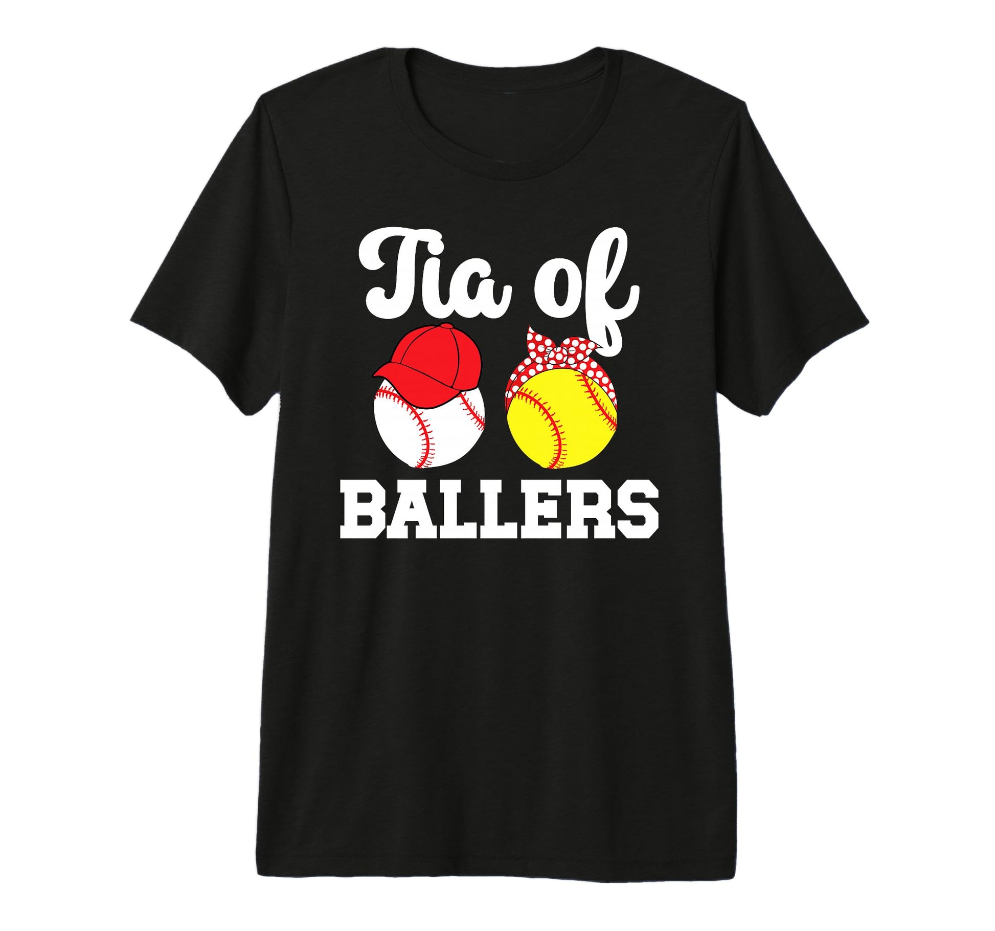 Tia Ballers Baseball Softball Tia Aunt Tri T-Shirt - Trendy Graphic Unisex - T-Shirt, Sweatshirt, Hoodie