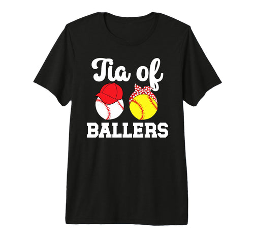Tia Ballers Baseball Softball Tia Aunt Tri T-Shirt - Trendy Graphic Unisex - T-Shirt, Sweatshirt, Hoodie