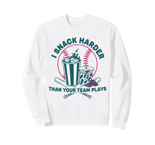 Softball Snack Harder Team Player Sweatshirt - Minimalist Print Men Women - T-Shirt, Sweatshirt, Hoodie