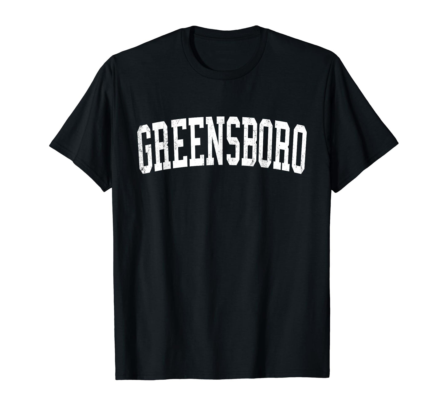 Greensboro Nc Distressed White T-Shirt - Minimalist Print for Adults - T-Shirt, Sweatshirt, Hoodie