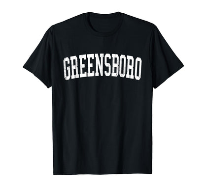 Greensboro Nc Distressed White T-Shirt - Minimalist Print for Adults - T-Shirt, Sweatshirt, Hoodie