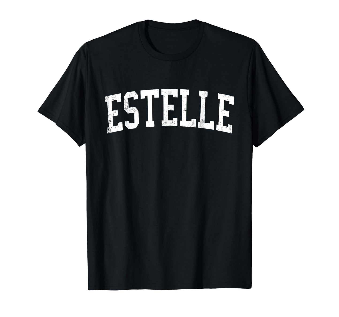 Estelle La Distressed White Varsity T-Shirt - Novelty Apparel Unisex - T-Shirt, Sweatshirt, Hoodie