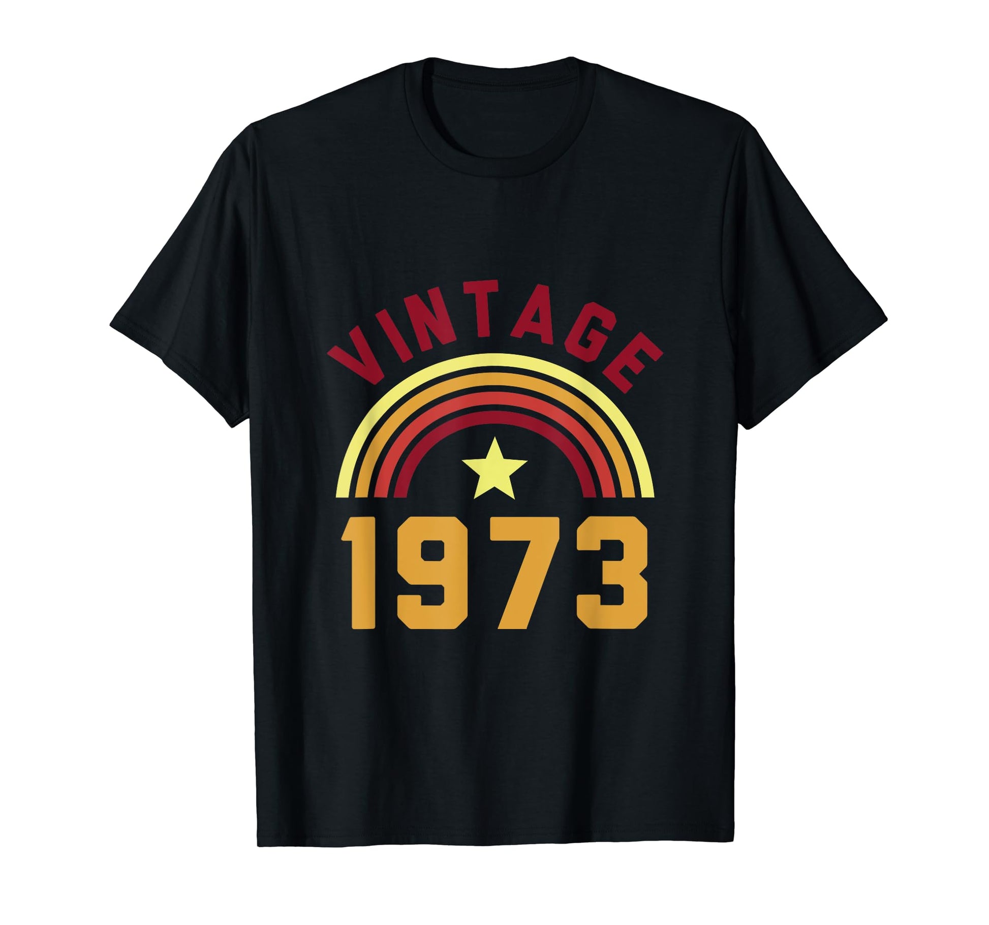 1973 50Th Birthday Rainbow Star T-Shirt - Graphic Print Men Women - T-Shirt, Sweatshirt, Hoodie