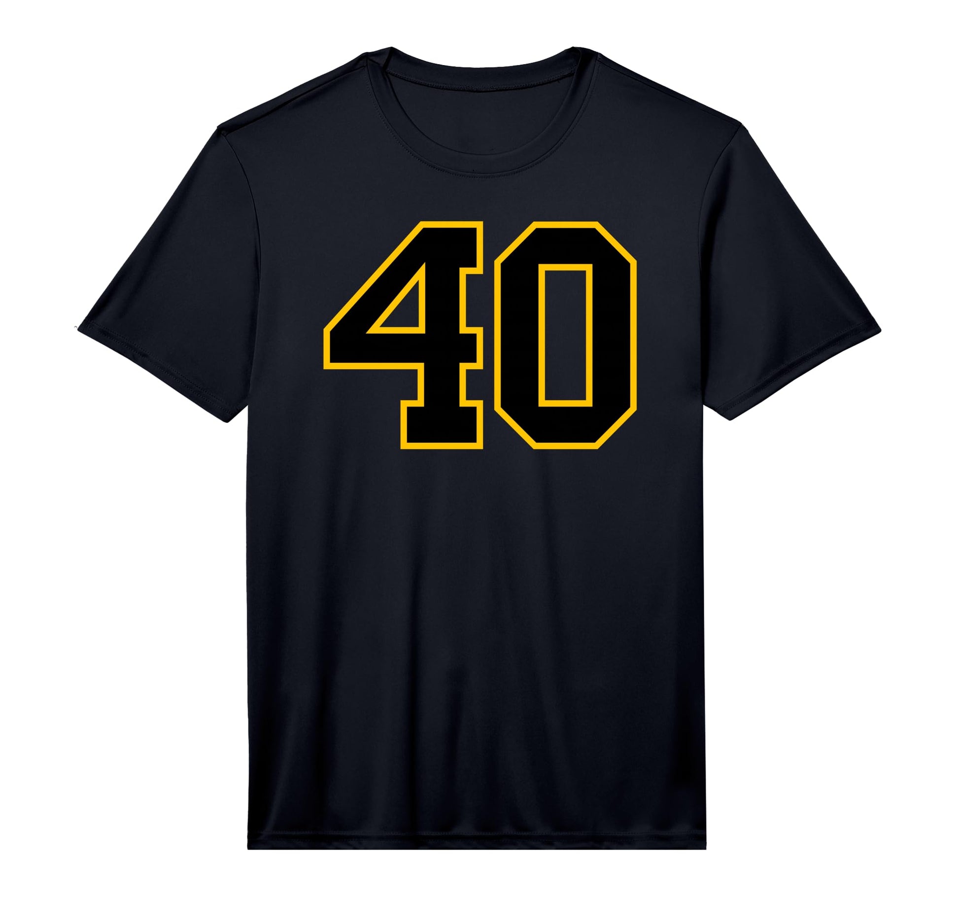 Yellow Black Sports Team Number 40 T-Shirt - Aesthetic Graphic Unisex - T-Shirt, Sweatshirt, Hoodie