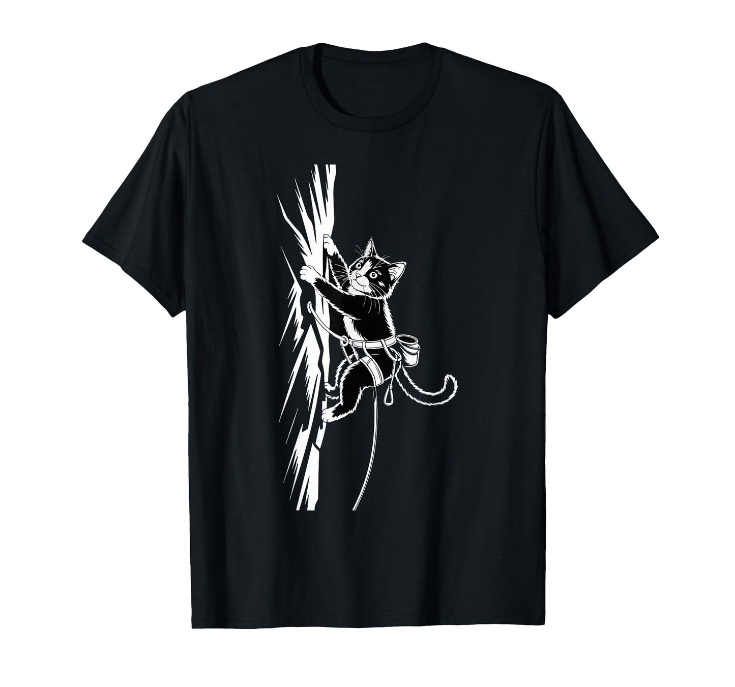 Funny Rock Climbing Cat Lover Indoor T-Shirt - Aesthetic Graphic Unisex - T-Shirt, Sweatshirt, Hoodie