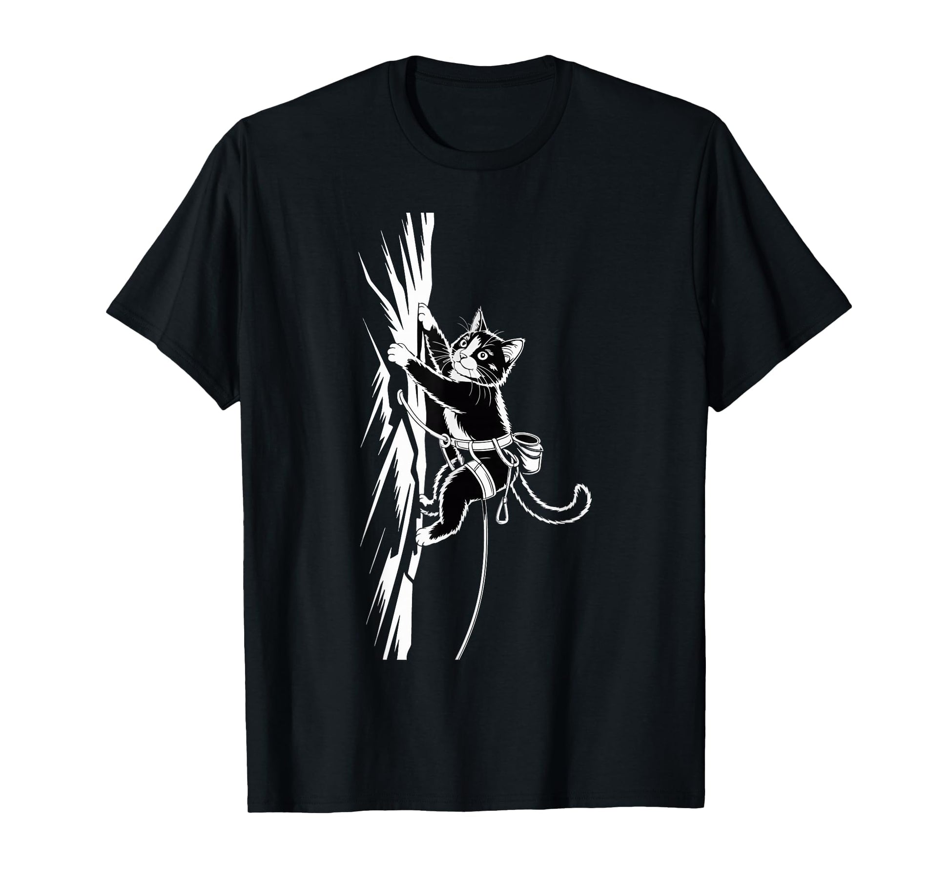 Funny Rock Climbing Cat Lover Indoor T-Shirt - Aesthetic Graphic Unisex - T-Shirt, Sweatshirt, Hoodie