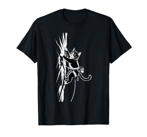 Funny Rock Climbing Cat Lover Indoor T-Shirt - Aesthetic Graphic Unisex - T-Shirt, Sweatshirt, Hoodie