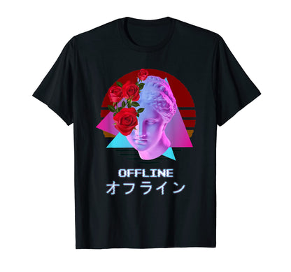 Offline Vaporwave Aesthetic Japanese T-Shirt - Streetwear Style Unisex - T-Shirt, Sweatshirt, Hoodie