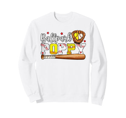 Ballpark Poppy Softball Poppy Sweatshirt - Aesthetic Graphic Men Women - T-Shirt, Sweatshirt, Hoodie