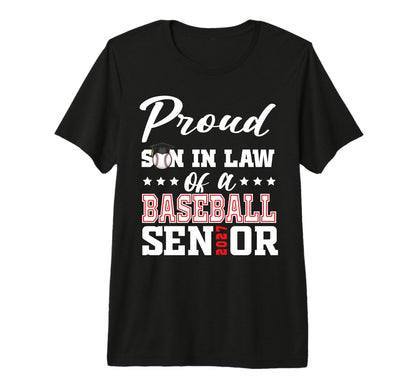 Proud Son Law Baseball Senior 2027 Tri T-Shirt - Novelty Apparel Unisex - T-Shirt, Sweatshirt, Hoodie