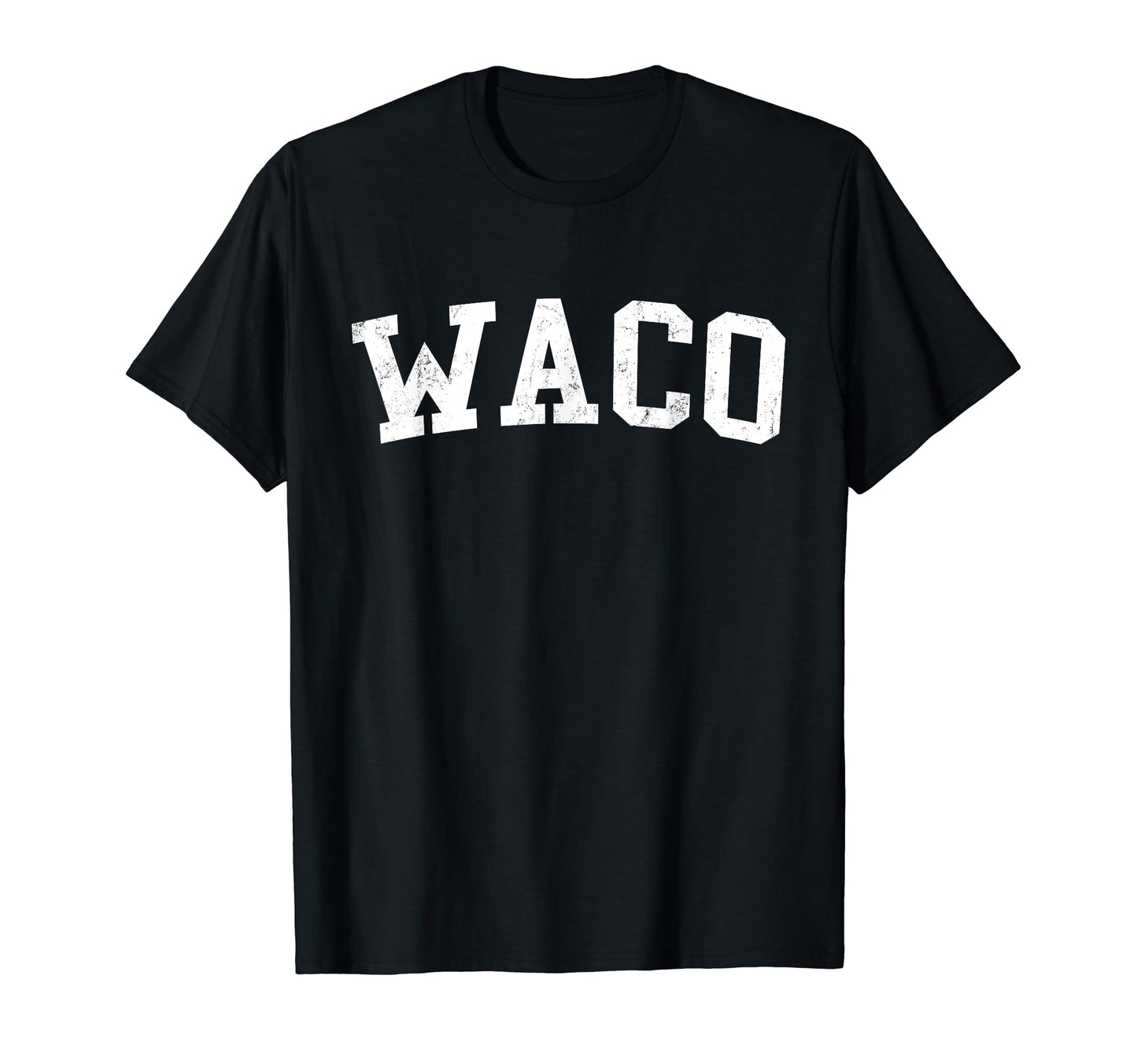 Waco Tx Distressed White Varsity T-Shirt - Trendy Graphic Men Women - T-Shirt, Sweatshirt, Hoodie