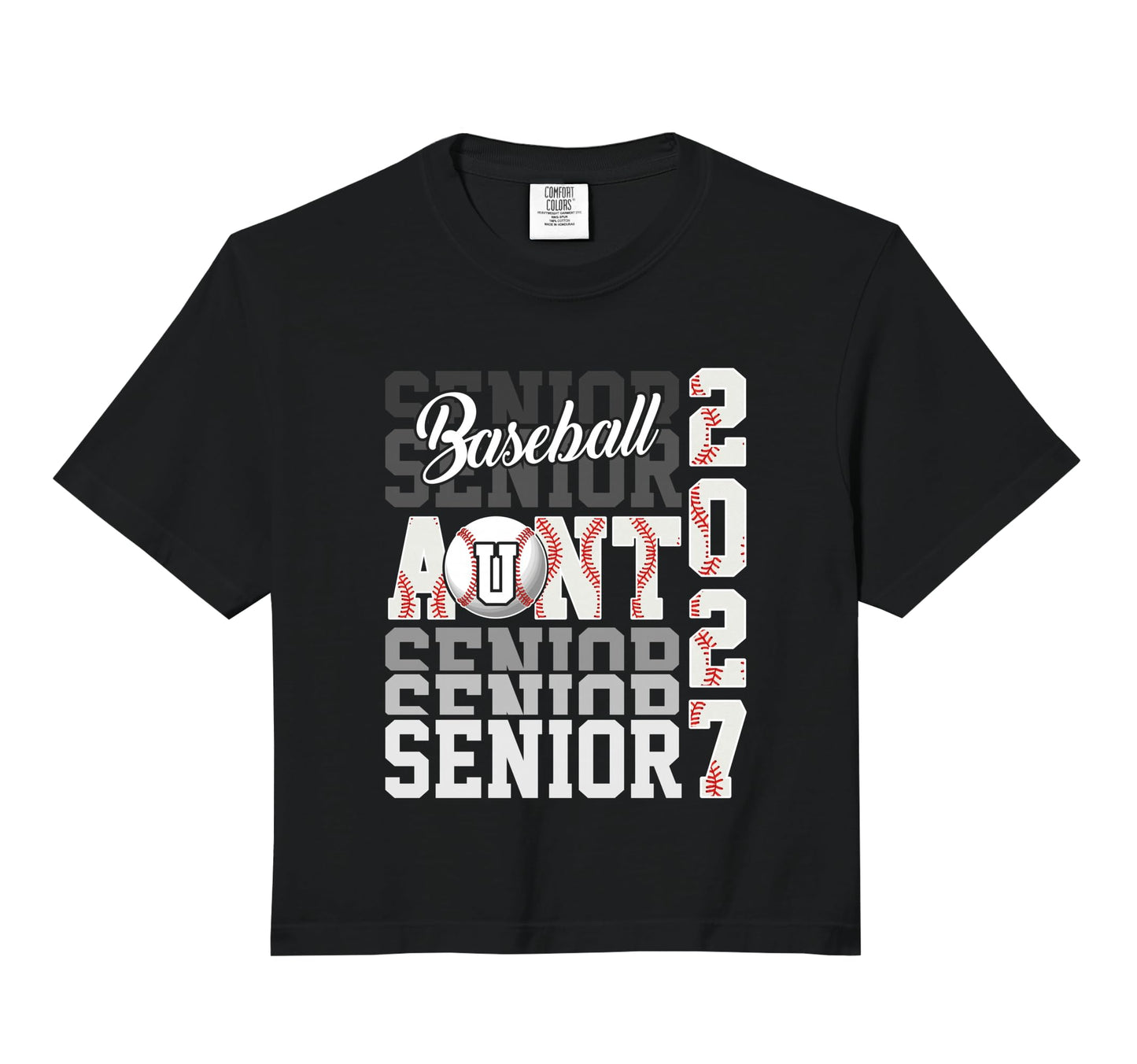 Senior 2027 Baseball Aunt Proud Family T-Shirt - Unique Graphic Unisex - T-Shirt, Sweatshirt, Hoodie