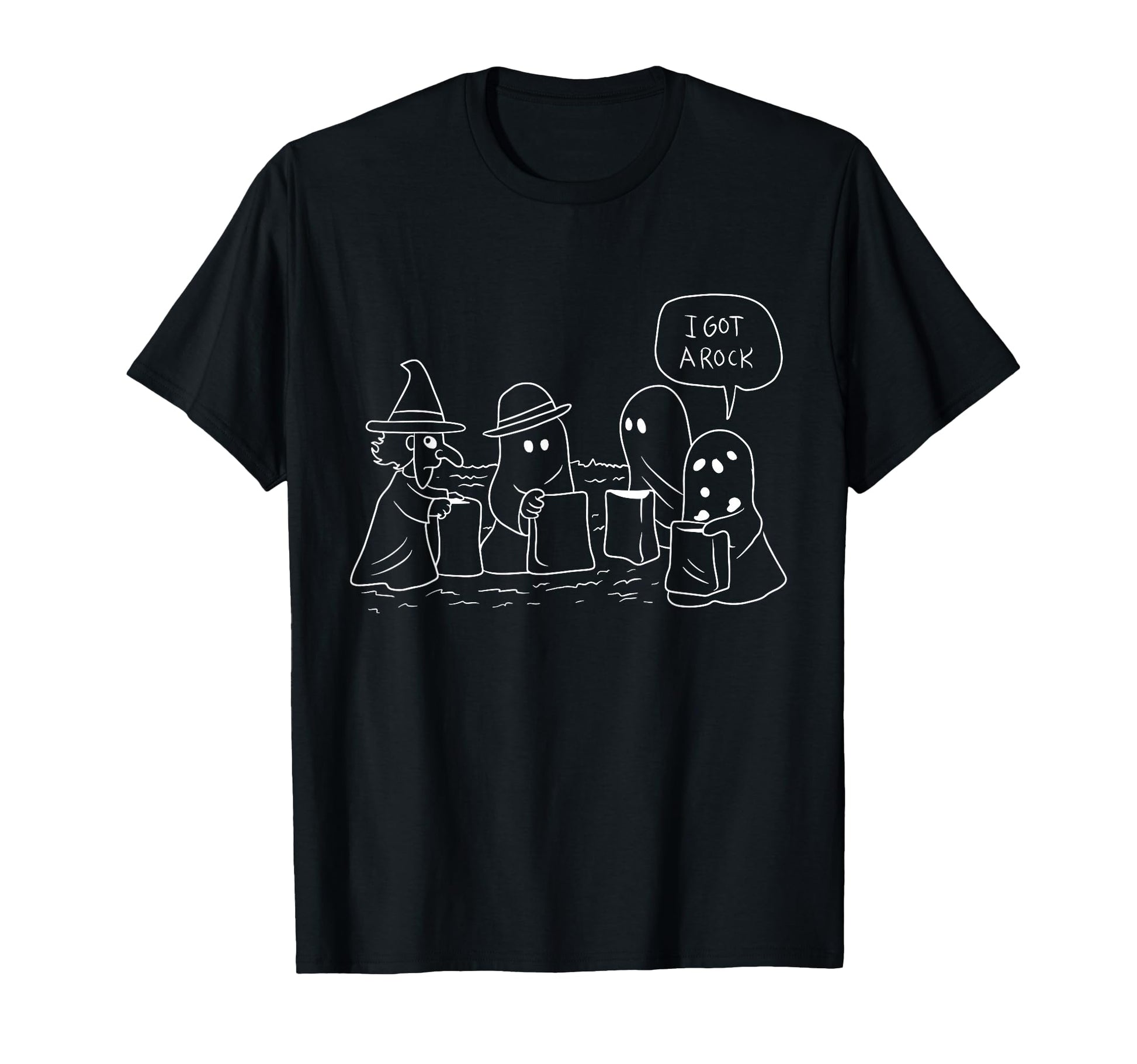 Funny Halloween Trick Or Treating Ghosts T-Shirt - Graphic Print Men Women - T-Shirt, Sweatshirt, Hoodie