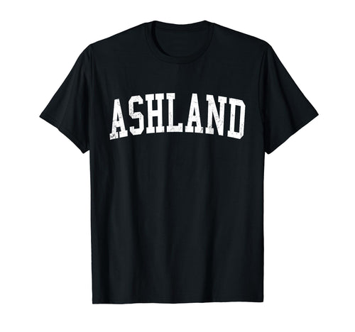 Ashland Oh Distressed White Varsity T-Shirt - Graphic Print for Adults - T-Shirt, Sweatshirt, Hoodie
