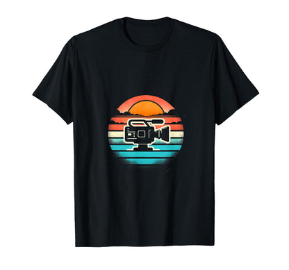 Camera Sunset Hoodie - Minimalist Print for Adults - T-Shirt, Sweatshirt, Hoodie