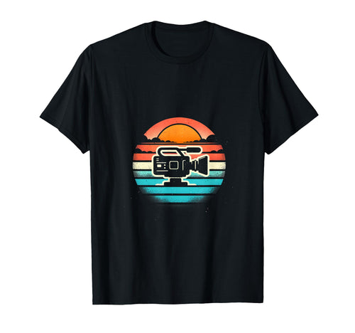 Camera Sunset Hoodie - Minimalist Print for Adults - T-Shirt, Sweatshirt, Hoodie