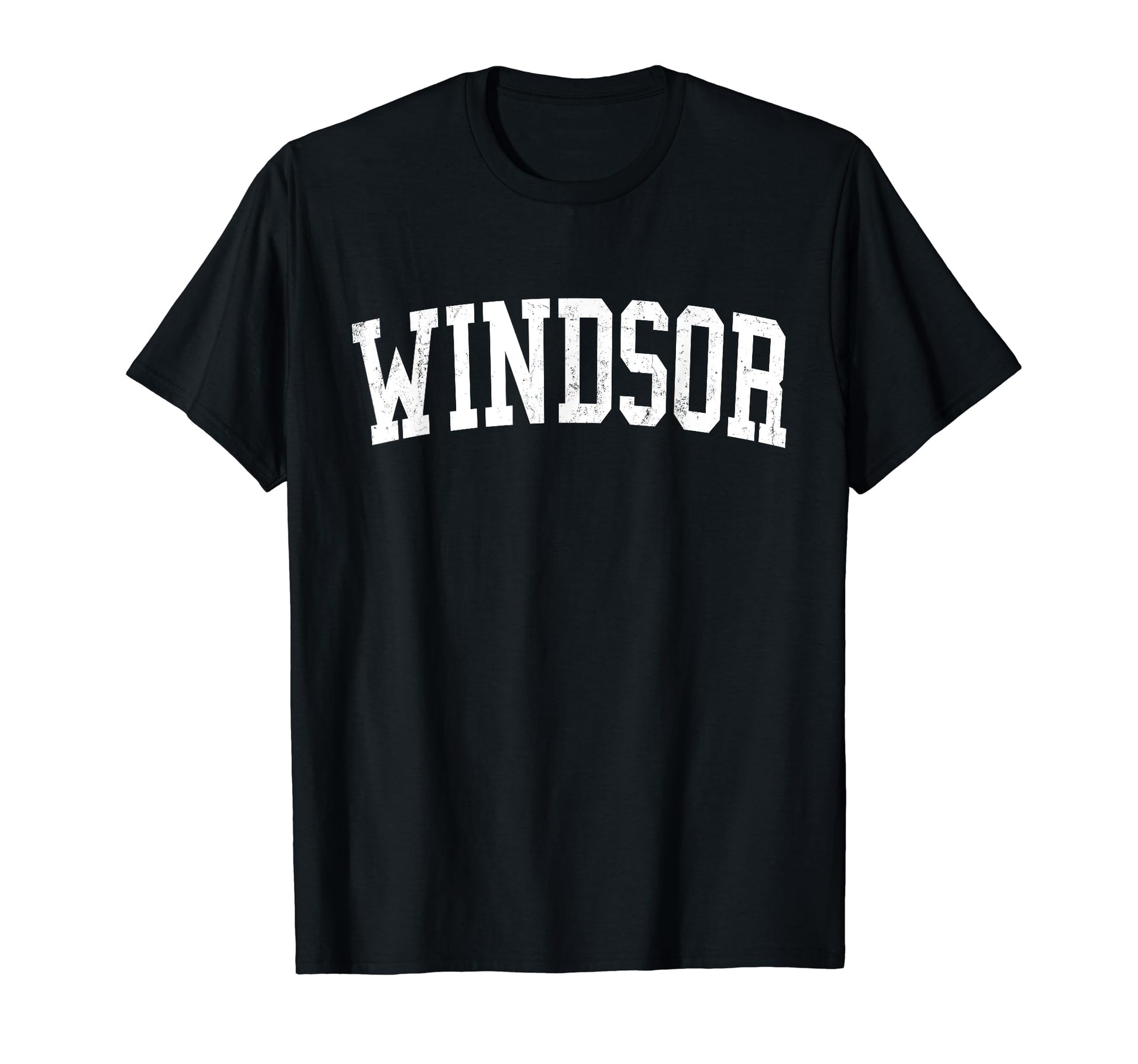 Windsor Co Distressed White Varsity T-Shirt - Minimalist Print Unisex - T-Shirt, Sweatshirt, Hoodie