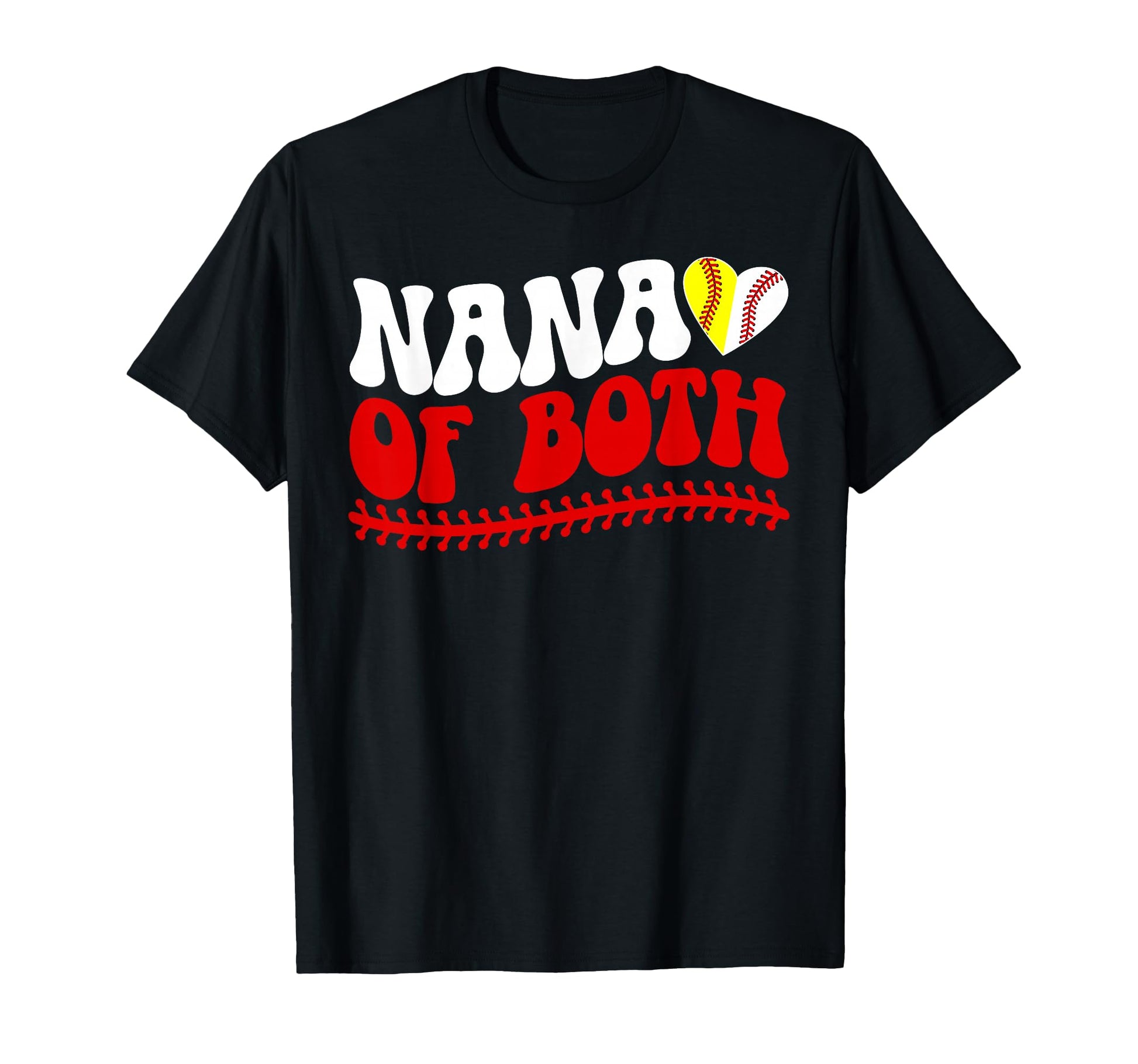 Nana Both Groovy Baseball Softball Nana T-Shirt - Unique Graphic Men Women - T-Shirt, Sweatshirt, Hoodie