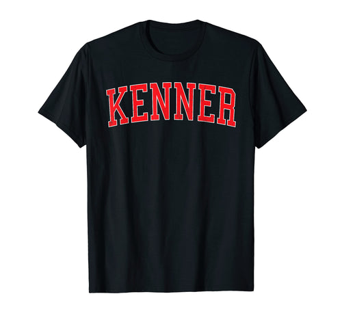 Kenner La Varsity Red Text T-Shirt - Trendy Graphic for Adults - T-Shirt, Sweatshirt, Hoodie