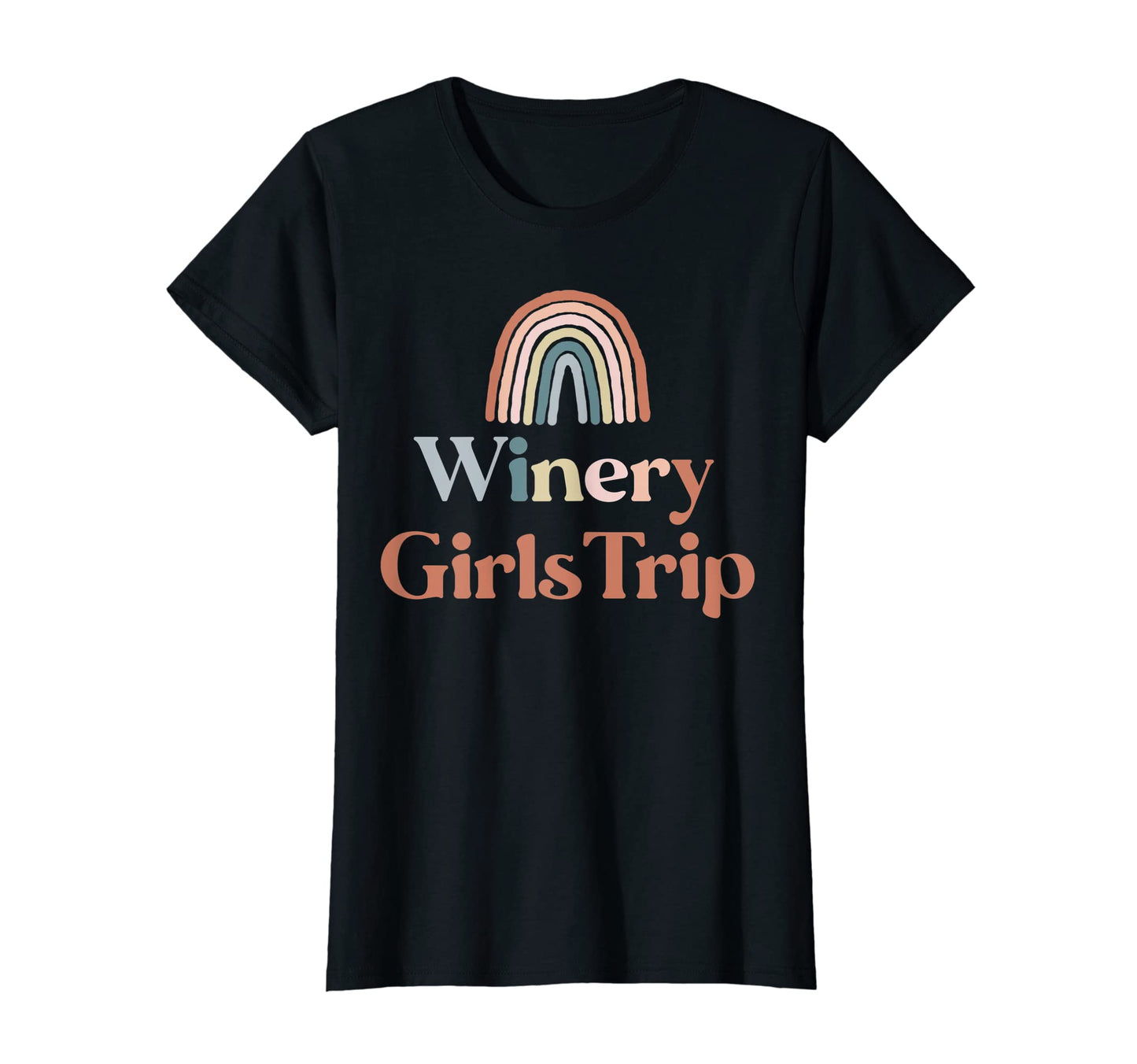 Womens Winery Trip Boho Rainbow Group T-Shirt - Aesthetic Graphic Unisex - T-Shirt, Sweatshirt, Hoodie