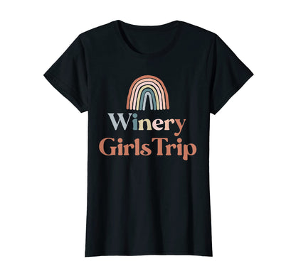 Womens Winery Trip Boho Rainbow Group T-Shirt - Aesthetic Graphic Unisex - T-Shirt, Sweatshirt, Hoodie