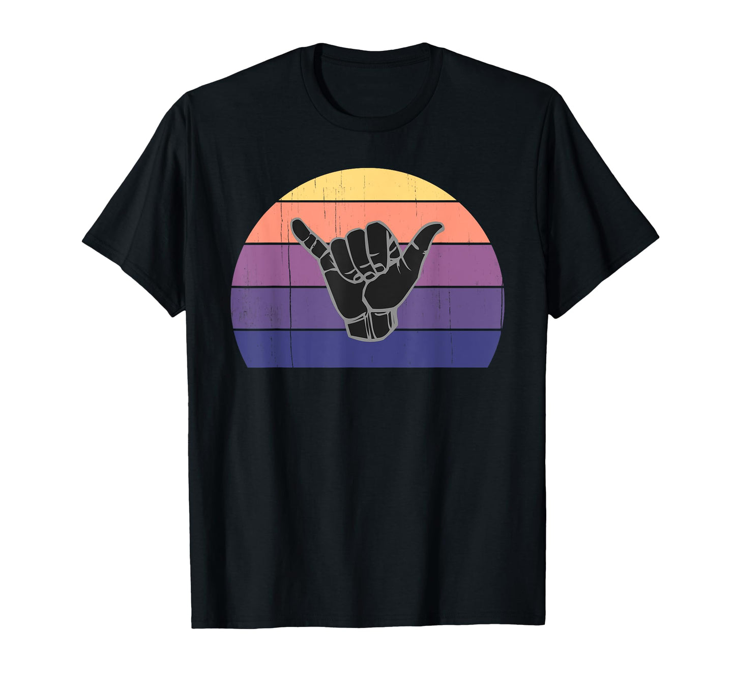 Shaka Hand Surf Sign Surfer Surfing T-Shirt - Aesthetic Graphic for Adults - T-Shirt, Sweatshirt, Hoodie