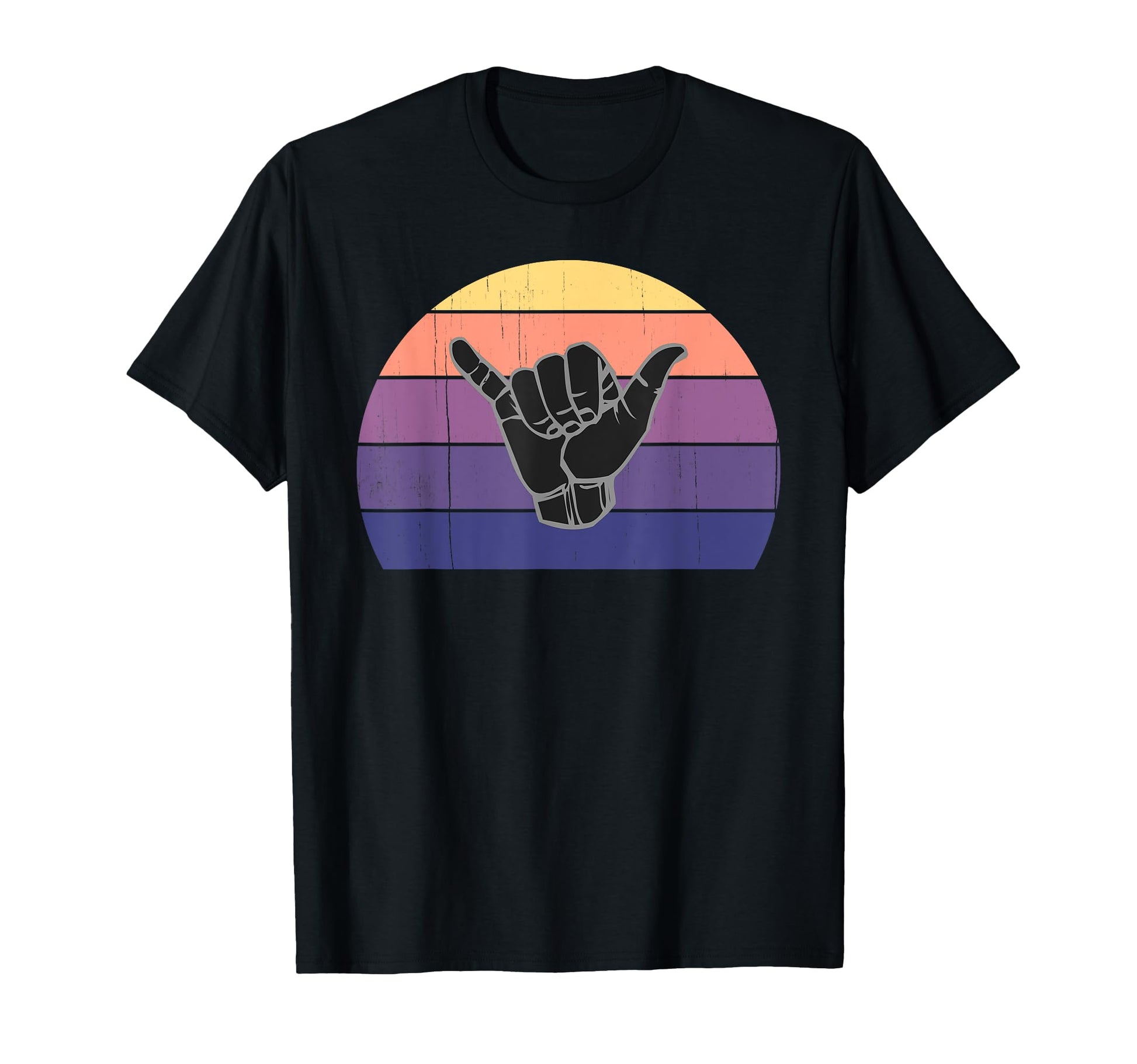 Shaka Hand Surf Sign Surfer Surfing T-Shirt - Aesthetic Graphic for Adults - T-Shirt, Sweatshirt, Hoodie