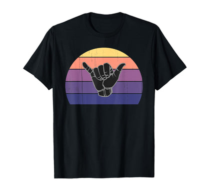 Shaka Hand Surf Sign Surfer Surfing T-Shirt - Aesthetic Graphic for Adults - T-Shirt, Sweatshirt, Hoodie