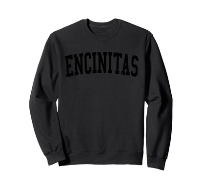 Encinitas Ca Distressed Black Sweatshirt - Unique Graphic for Adults - T-Shirt, Sweatshirt, Hoodie