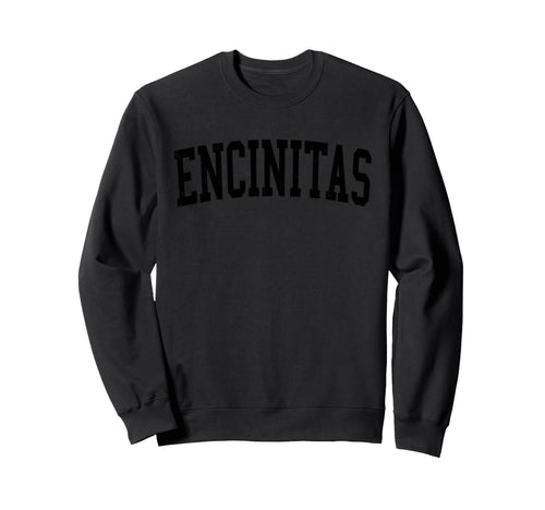 Encinitas Ca Distressed Black Sweatshirt - Unique Graphic for Adults - T-Shirt, Sweatshirt, Hoodie