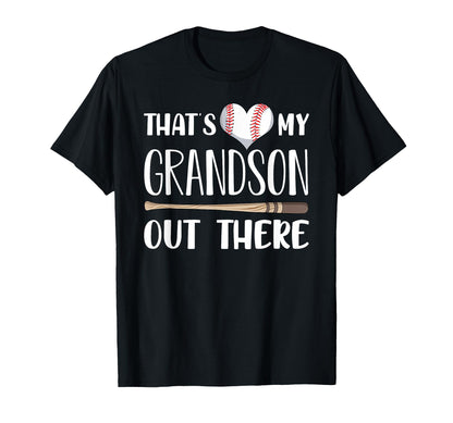 Baseball Grandson Grandma Grandpa T-Shirt - Graphic Print Unisex - T-Shirt, Sweatshirt, Hoodie