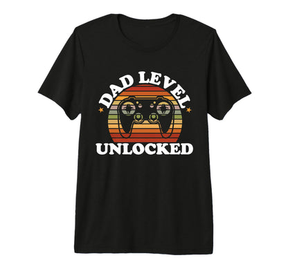 Mens Dad Level Unlocked Gamer Dad T-Shirt - Aesthetic Graphic for Adults - T-Shirt, Sweatshirt, Hoodie