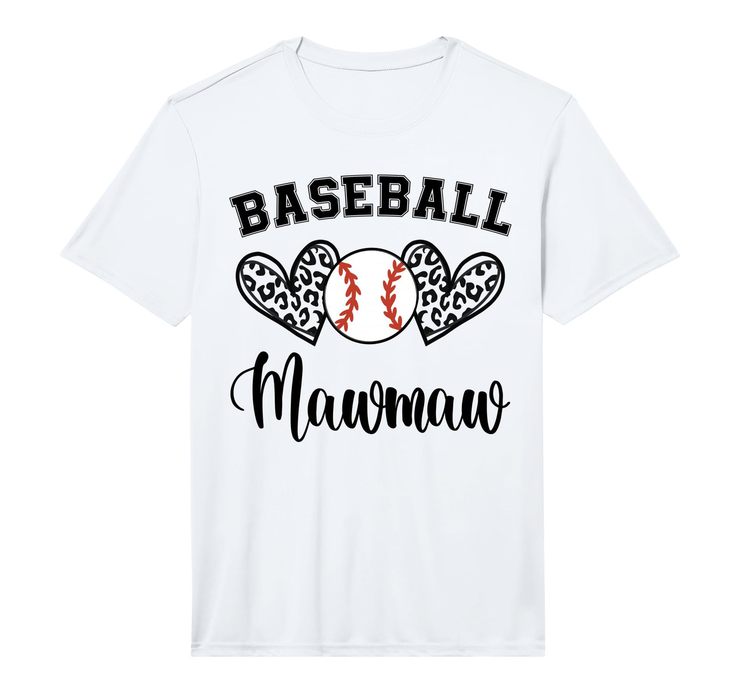 Mens Baseball Mawmaw Leopard Funny T-Shirt - Graphic Print for Adults - T-Shirt, Sweatshirt, Hoodie