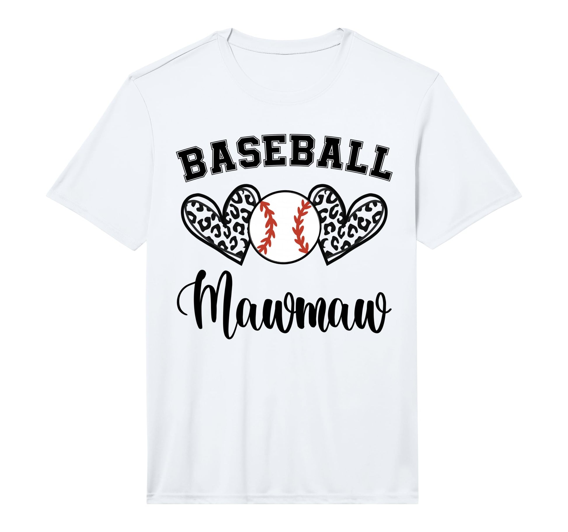Mens Baseball Mawmaw Leopard Funny T-Shirt - Graphic Print for Adults - T-Shirt, Sweatshirt, Hoodie