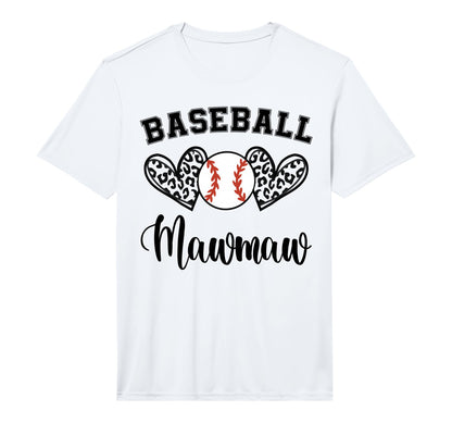 Mens Baseball Mawmaw Leopard Funny T-Shirt - Graphic Print for Adults - T-Shirt, Sweatshirt, Hoodie