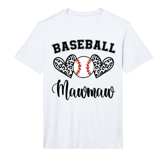 Mens Baseball Mawmaw Leopard Funny T-Shirt - Graphic Print for Adults - T-Shirt, Sweatshirt, Hoodie