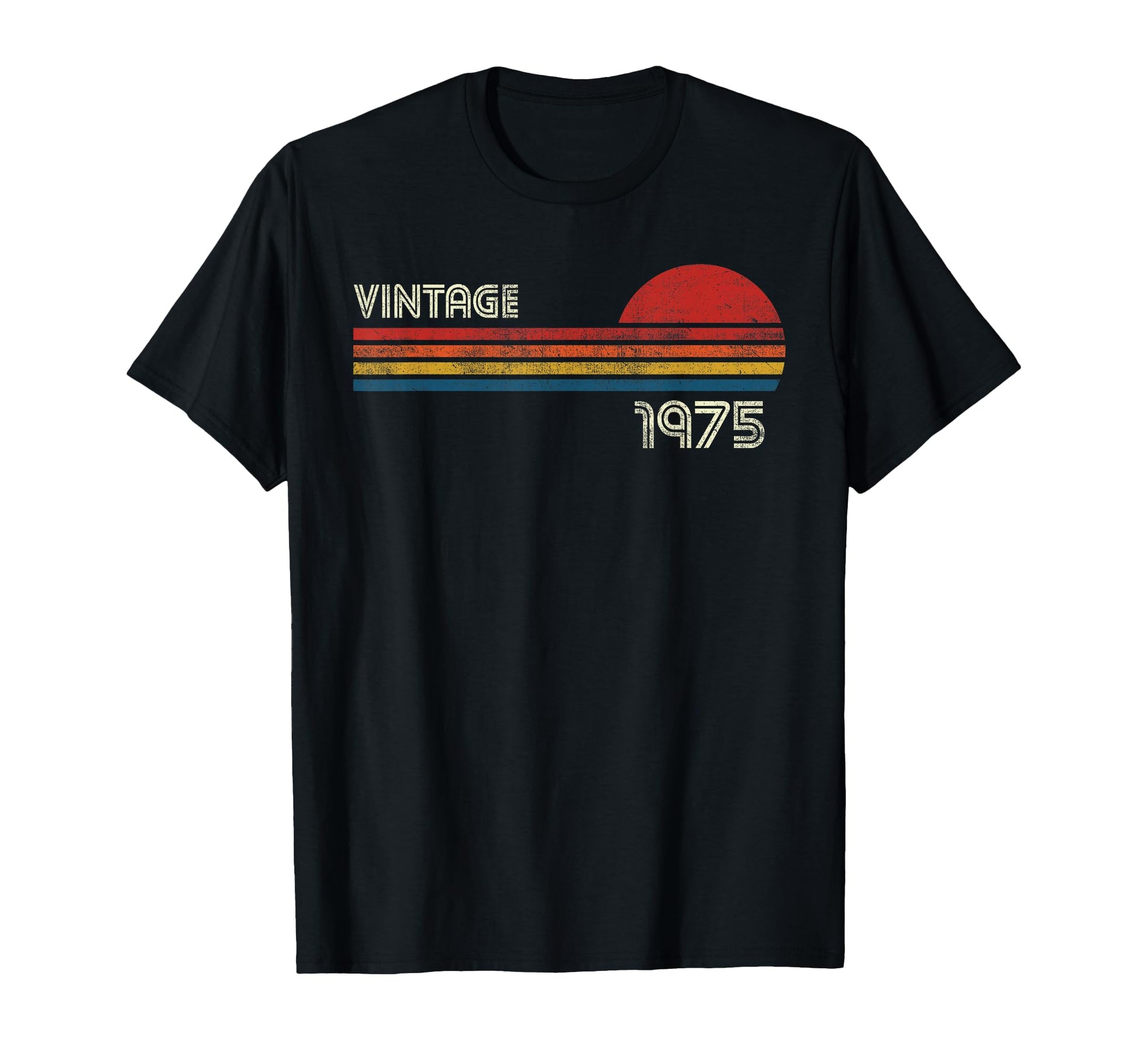 1975 Chest Stripe Birthday T-Shirt - Fun Novelty Design Unisex - T-Shirt, Sweatshirt, Hoodie