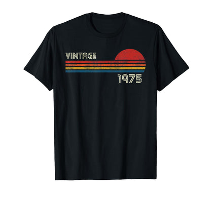 1975 Chest Stripe Birthday T-Shirt - Fun Novelty Design Unisex - T-Shirt, Sweatshirt, Hoodie